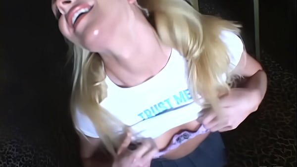 She’s all smiles at the end as she swallows