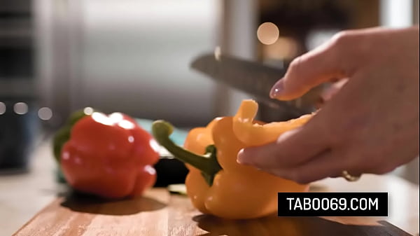 Big ass milf stepmom Siri Dahl fucked with her stepson in the kitchen