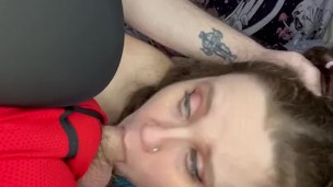 BBW Brunette With Big Blue Eyes Wants To Be Throat Fucked Cumshot On Face/In Mouth 🥵❤️
