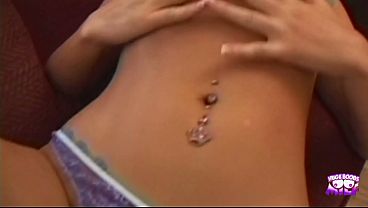 Gorgeous brunette babe in sexy lingerie gets fingered and fucked cowgirl at the same time